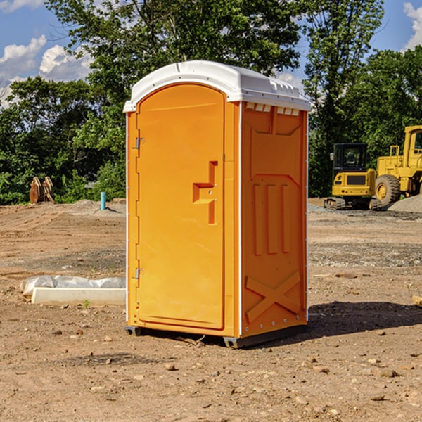 can i customize the exterior of the portable restrooms with my event logo or branding in De Soto Illinois